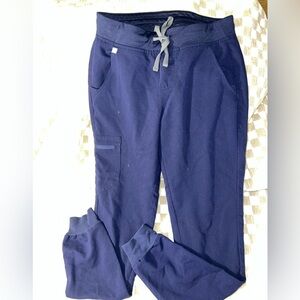 Navy Blue Jogger Pants with Drawstring